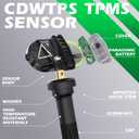 TPMS Sensor,GM 433Mhz Tire Pressure Monitor Sensor Compatible with Chevy, GMC, Cadillac & Buick - Camaro, Cruze, Malibu, Silverado, Sierra, Terrain, Yukon, Lacrosse-Replace#13598773 13516165-4 Pack