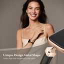 WFEAGL Leather Band Compatible with Apple Watch Bands Women 38mm 40mm 41mm 42mm(Series 11/10),Dressy Slim Grain Genuine Leather band for iWatch SE Series 11/10/9/8/7/6/5/4/3/2/1-Black/RoseGold