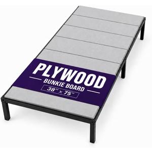 Plywood Ultra Heavy-Duty Bunkie Board Twin Size 38" x 75" Wood Anti-Sag Under Mattress Bed Support Noise Minimizing Breathable Bunky Board