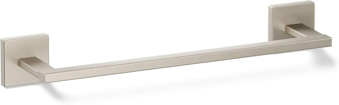 Kohler 23286-BN Square 12" Towel bar, Vibrant Brushed Nickel