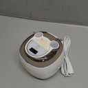 Ultrasonic Retainer Cleaner Machine, 48kHz Dental Cleaning Pod for Night Guards, Mouth Guards, Aligner, Braces, Toothbrush, Jewelry, Ultrasonic Dentures Cleaner with Digital Timer, 220ML, White