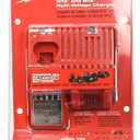 Milwaukee 48-59-1812 M12 or M18 18V and 12V Multi Voltage Lithium Ion Battery Charger w/ Onboard Fuel Gauge