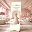 KOOLDE X Banner Stand Retractable Poster Stand Vertical Adjustable Banner Holder Stand 23 x 63 to 31 x 78 Inch (STAND ONLY 2 Pack)
