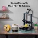 DEEPLEE PLA Basic 1.75mm 3D Printer Filament, 3D Printing Filament with Dimensional Accuracy +/- 0.02 mm, Neatly Wound, No Clogging, Best for Beginners, Fits for Most FDM 3D Printers 1KG Black