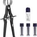 Mr. Pen Professional Compass for Geometry, Extra Lead, Metal Compass, Compass, Compass Drawing Tool, Drawing Compass, Drafting Compass, Compass for Students, Compass Geometry