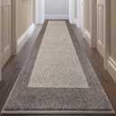 Machine Washable Runner Rug 32" x 120", Non Slip Kitchen Mat for Floor, Absorbent Entryway Rug for Kitchen, Bedroom, Living Room, Hallway, Door (Roll Packing) (Beige)