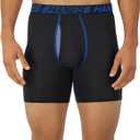 Hanes Men's Underwear Boxer Briefs Pack, 3-Pack, Total Support Pouch, Long or Short-Leg Boxer Briefs (Black, M)