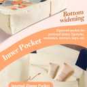 Aesthetic Heavy Canvas Tote Bag with Pocket for Women, Cloth Gusseted Totes Bag with Pattern for Shopping (Bible Art)