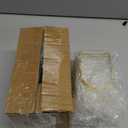 Qunclay 8 Pcs Glass Frame for Pressed Flowers 3.5 x 2.5 Inch Brass Hanging Photo Frame with Chain Arched Double Floating Picture Frames for Artwork Display DIY Dried Plant Specimen(Gold)