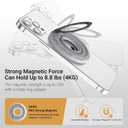 3 x OPSO Magnetic Phone Ring Holder for MagSafe, 360 Degree Rotation Silicone Finger Ring Grip Stand Holder, Adjustable Kickstand, Compatible with iPhone 16 15 14 13 12/Pro/Max, Samsung and All Smartphone