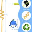 24pcs BalloonMon Drinking Straws - Reusable, Translucent, and Fun Party Decorations for Kids and Adults - for kids Party Favors,Birthday Party SuppliesSea Animals