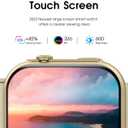 Smart Watch for Men Women (Answer/Make Call), 2.0"Smartwatch Fitness Tracker with 100+ Sport Modes, Heart Rate/Sleep Monitor, Pedometer, SpO2, IP67 Waterproof, Activity Tracker for Android iOS Phones (Gold)