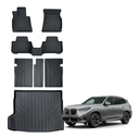 Auxko All Weather Floor Mat & Cargo Mat with Back Seat Mat Fit for BMW X3 30/M50 2025 TPE Floor Liner Mat Accessories for BMW X3 2025 All Season Odorless Anti-Slip Black
