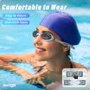 Seago 2 Pack Swimming Goggles Anti-fog Anti-UV Silicone Swim Goggles Adult Women Men (Black)