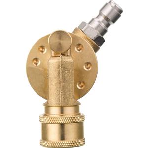 FIXFANS Pressure Washer Pivoting Coupler, 1/4” Quick Connect Gutter Cleaner Attachment, 240 Degree with 7 Angles for Power Washer Spray Nozzle, 4500PSI