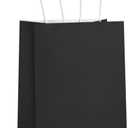 BagDream Black Gift Bags 5.25x3x8 Small Kraft Paper Bags with Handles Bulk 100Pack for Halloween, Party favor, Small Business, Retail, Merchandise, Black Paper Grocery Sacks