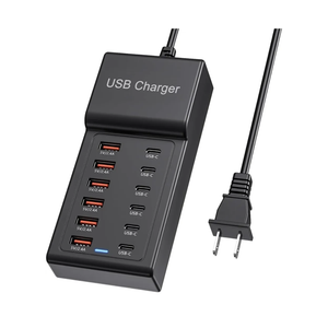 Multi USB Charger, USB C Charging Block Station, 50W 12 Port Multiple USB C Power Strip USB Hub Compatible with iPhone 16 Pro Max/15/14/13/12/11, iPad, Tablets, Samsung Galaxy S25/S24, Pixel