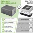 Insulated Cold Food Buffet Ice Serving Trays 6 Lids 6 Pans 2 Ice Packs Insulation Box Cooled Condiment Serving Container Ice Platter Food Cooler for Parties Buffets Fruit Market