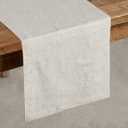 KINGSTONE 100% French Linen Table Runner 72", 210GSM Heavyweight Artisanry, Crease-Free Scroll Packaging, 14x72 for Easter, Mother's Day, Modern Farmhouse Decor