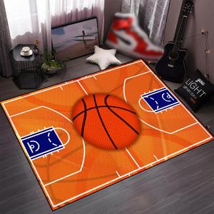 Basketball Court Rug 4'5''x6', Sports Rugs for Boys Bedroom, Basketball Carpet Decor