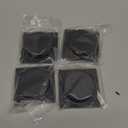 HOMOTEK Stainless Steel Flush Handles, 23/4 Inch Square Recessed Sliding Closet Door Finger Pulls, Inner Dia 21/8 Inch (54mm), Black, 4 Pack