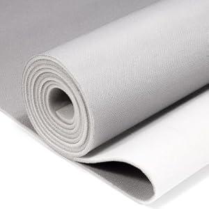 Babnecl Auto Headliner Fabric 38" L × 60" W Mesh Type with Foam Backing - Tube Packaging - Gray Interior Replacement Material for Car/ Truck/ SUV/ RV Roof - Home Repair/ DIY Headliner Material