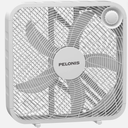 PELONIS PFB50A2BWW 3-Speed Box Fan for Full-Force Circulation with Air Condition