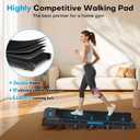 Walking Pad Treadmill, 6.2MPH Under Desk Walking Pad with 10% Incline, Treadmills for Home with Double Frame, 2.75HP Brushless Drive, 12 HIIT Programs, Remote Control, 350LBS Capacity