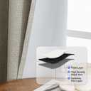 Faux Linen 100% Blackout Curtains for Bedroom, Black Out Curtains 63 Inch Long, Room Darkening Curtains Living Room, Curtain Grommets Drapes, Thermal Curtains (2 Panels, Natural)