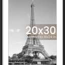 Upsimples 20x30 Poster Frame, Display Pictures 16x24 with Mat or 20 x 30 Without, Wall Hanging Picture Frames, Black, 1 Pack