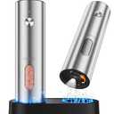 Electric Salt and Pepper Grinder Set with Rechargeable Base - Upgraded Large Capacity, Refillable Pepper Mill Set with LED Light & Adjustable Coarseness, Ideal for Kitchen, Outdoor, BBQ & Gift Giving
