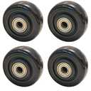 4Pcs 3" PU Caster Wheels Heavy-Duty Replacement Wheels for Platform Trucks, Snow Blowers & Grills 3/8" Axle, Smooth Rolling, Durable Transport Wheels