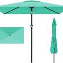 AreShark 6.5' x 10' Rectangular Patio Umbrellas for Outdoor, Outdoor Table Umbrella, Large Outdoor Patio Umbrellas with 6 Sturdy Ribs for Pool, Garden, Deck & Market (Aqua Sky)