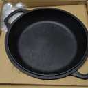 EDGING CASTING 2-in-1 Pre-Seasoned Cast Iron Dutch Oven Pot with Skillet Lid Cooking Pan, Cast Iron Skillet Cookware Pan Set with Dual Handles Indoor Outdoor for Bread, Frying, Baking, Camping, 7QT