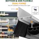 10FT Multi-Layer Garage Door Seal Kit, EPDM Bottom Seal & Brush | Pre-drilled aluminum track, reinforced multi-layer, blocks wind water dust pests, noise reduction, improves insulation, DIY