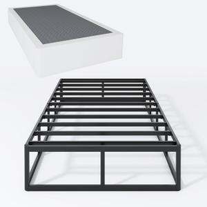 Twin Box Spring 9 Inch High Profile Metal Frame Mattress Foundation,Twin Size Box Spring with Fabric Cover, Easy Assembly, Noise Free