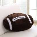 XIZHI 22" Rugby Plush Pillow - Fluffy Durable Stuffed Football Throw Pillow, Soft Sports Toy, Brown