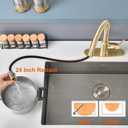 RULIA Kitchen Faucet, Kitchen Sink Faucet, Sink Faucet, Pull-Down Kitchen Faucets, Bar Kitchen Faucet, Brushed Brass, Metal Spray Head, RB1068