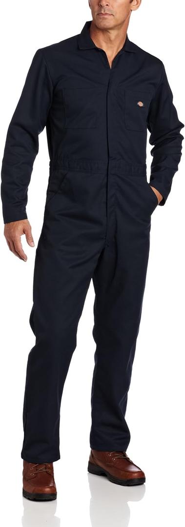 Dickies Men's Basic Blended Coverall Big-Tall (Dark Navy V1), L