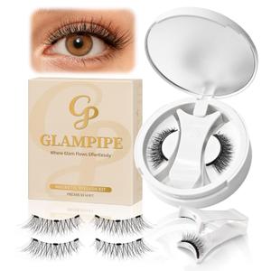 Reusable Magnetic Eyelashes  No Glue, No Eyeliner, for a Secure Fit & Feather-Light Comfort All Day, Natural Wispy Lightweight False Lashes for Everyday Wear