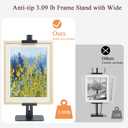 Adjustable Tabletop Easel Stand, Adjustable Metal Picture Frame Holder Stand for Display Up to 24" H, Desktop Art Display Stand for Painting, Photos, Canvas, Signs, Books