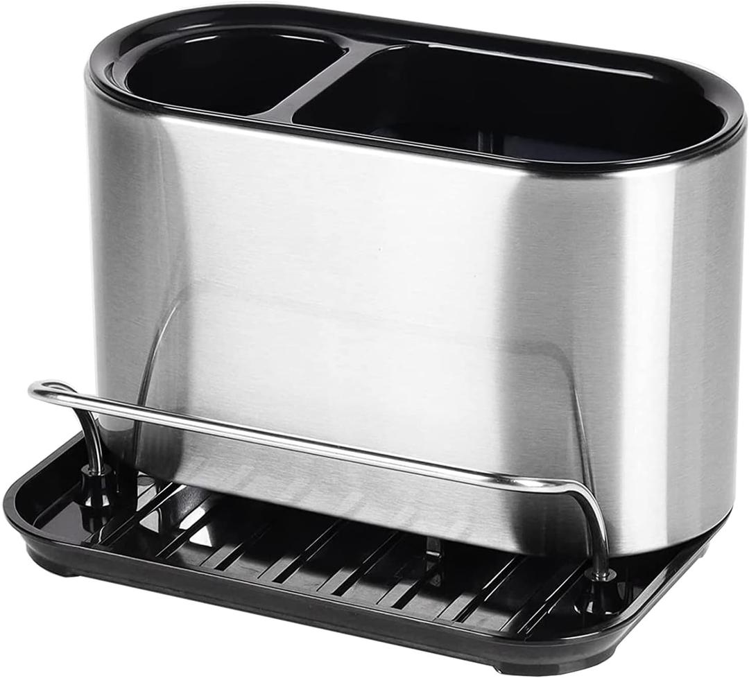 Sink Sponge Holder Stainless Steel Sink Caddy Dish Brush Holder Drains Water for Kitchen