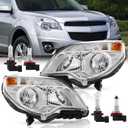 TODO Headlight Compatible with Equinox Headlamp 2010-2015 Left Driver+Right Passenger