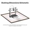3D Printer Stand with Double Layer 3D Printer Filament Storage Rack, TR22 Heavy Duty Mobile Printer Table with Wheels for Studio Office Storage and Organization