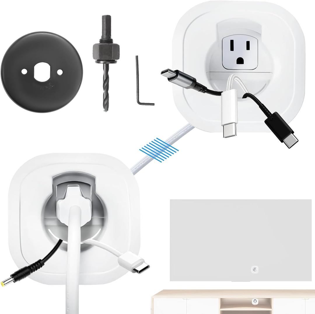 in Wall Cable Management Kit for Wall Mounted TV Professional Cord Hider with Spacious PassThrough & AllInclusive Tools Hide TV Cords Power & Low Voltage Wires Perfect for Home Theater Gaming,  in Wall Cable Management Kit