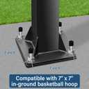 Basketball Hoop Anchor Kit 7 or 9", Universal Fit Ground Anchor Kit, Basketball Mounting Kit for Easy Relocation and Compatible with All Basketball Goals