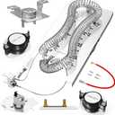 Funmit 3387747 Dryer Heating Element Replacement for Whirlpool Maytag Kenmore, Including 279973 3392519 Dryer Thermal Fuse and 279816 Thermostat Kit, Replaces WP3387747 8527865 AP6008281 PS344597