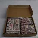 patdrea Designer Throw Pillow Covers Set of 4,Vintage Red Linen Pillowcases with Flower and Birds Pattern Pillows Cover for Couch, Farmhouse Decorative Cushion for Bed Living Room Outdoor Car (18" x 18" (Pack of 4))