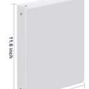 ViVin 1 Inch Binders 3 Ring, Sturdy 3 Ring Binder, 36 Pack Bulk, White