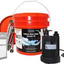 DrainX Tankless Water Heater Descaling Flush Kit - 3.5 Gallon Bucket, Heavy Duty 1/6 HP Pump, Steel Hoses, Maintenance Card, Instructions - Just add Vinegar or Descaler!
